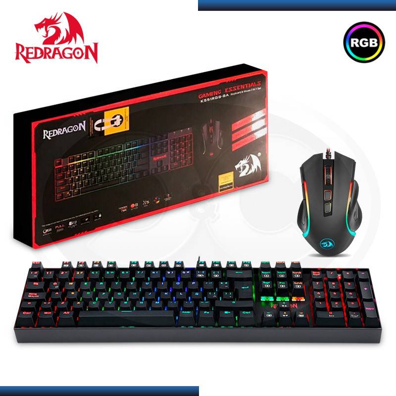 KIT K551RGB-BA-SP, COMBO 2 EN 1 REDRAGON MITRA + GRIFFIN, ESPAÑOL