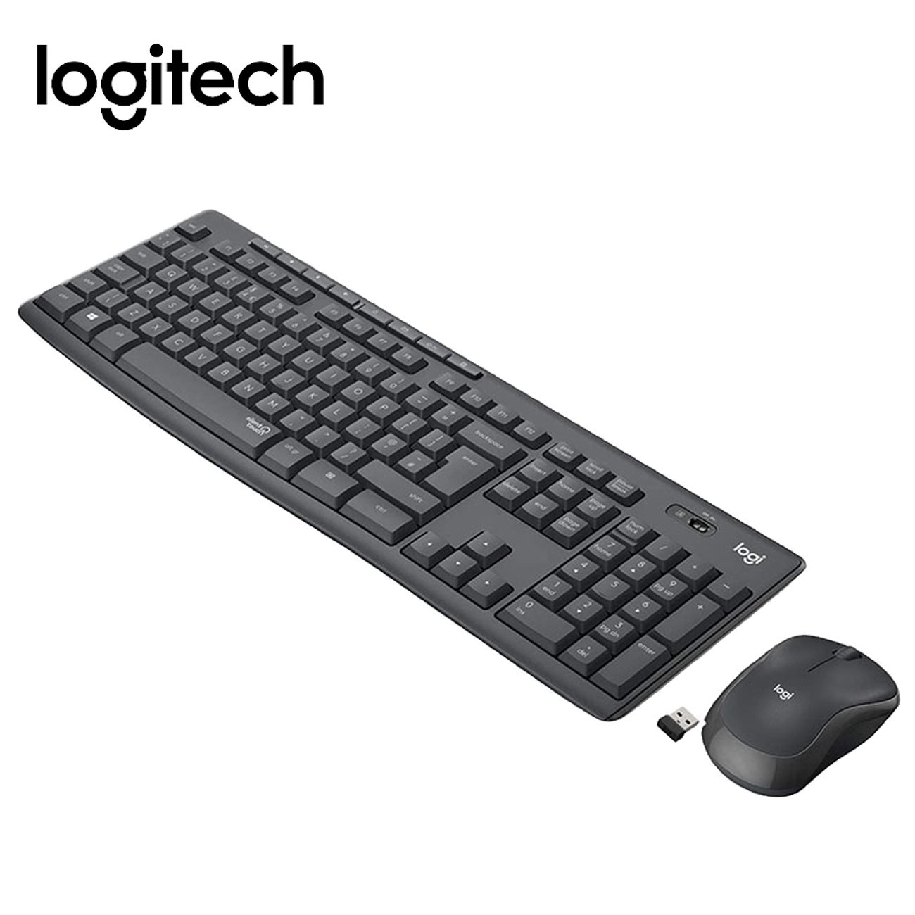 KIT TECLADO LOGITECH + MOUSE MK295 WIRELESS USB NEGRO