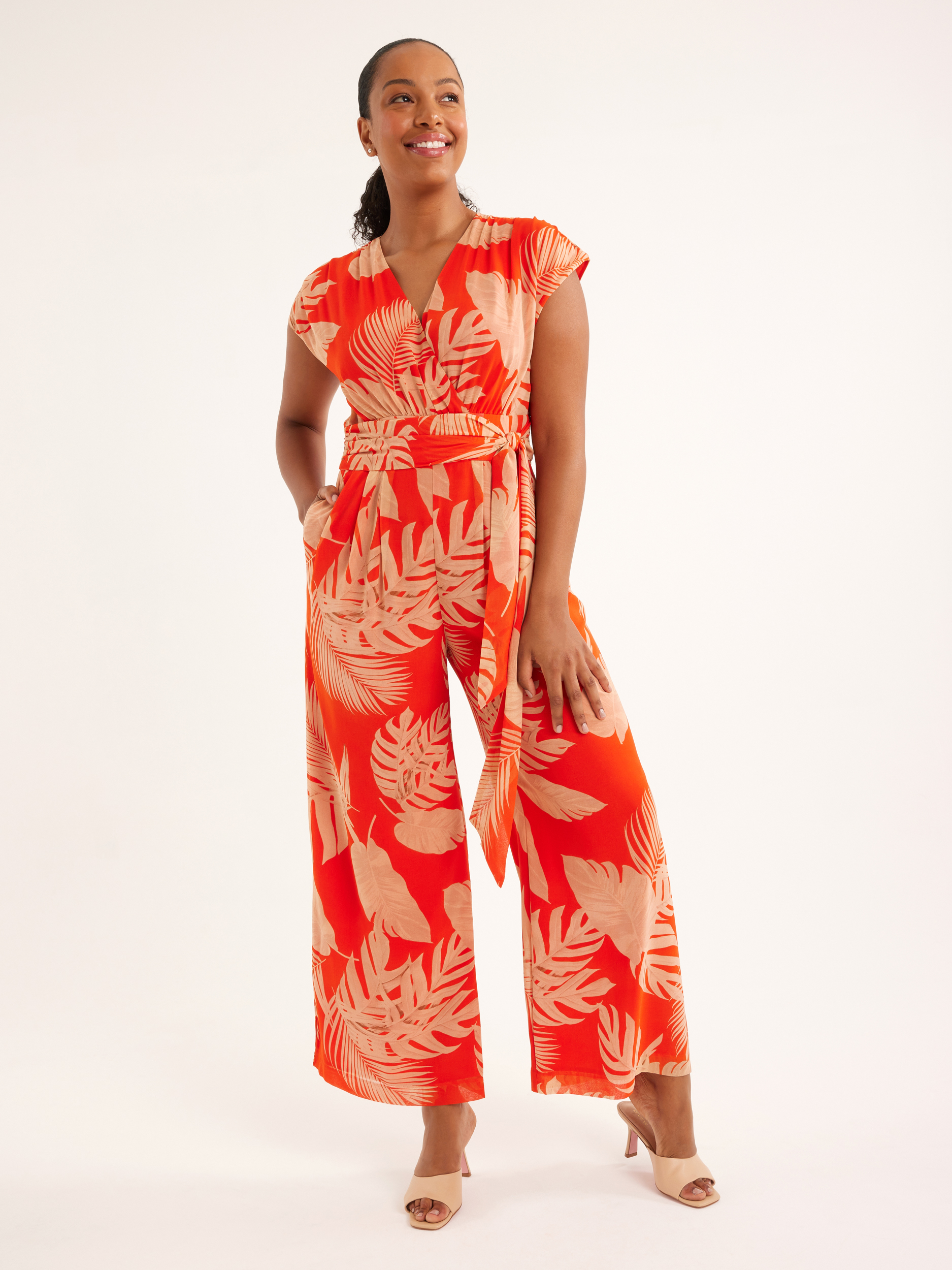 Review Women's Palm Breeze Jumpsuit Spicy Orange/Multi Review Shop