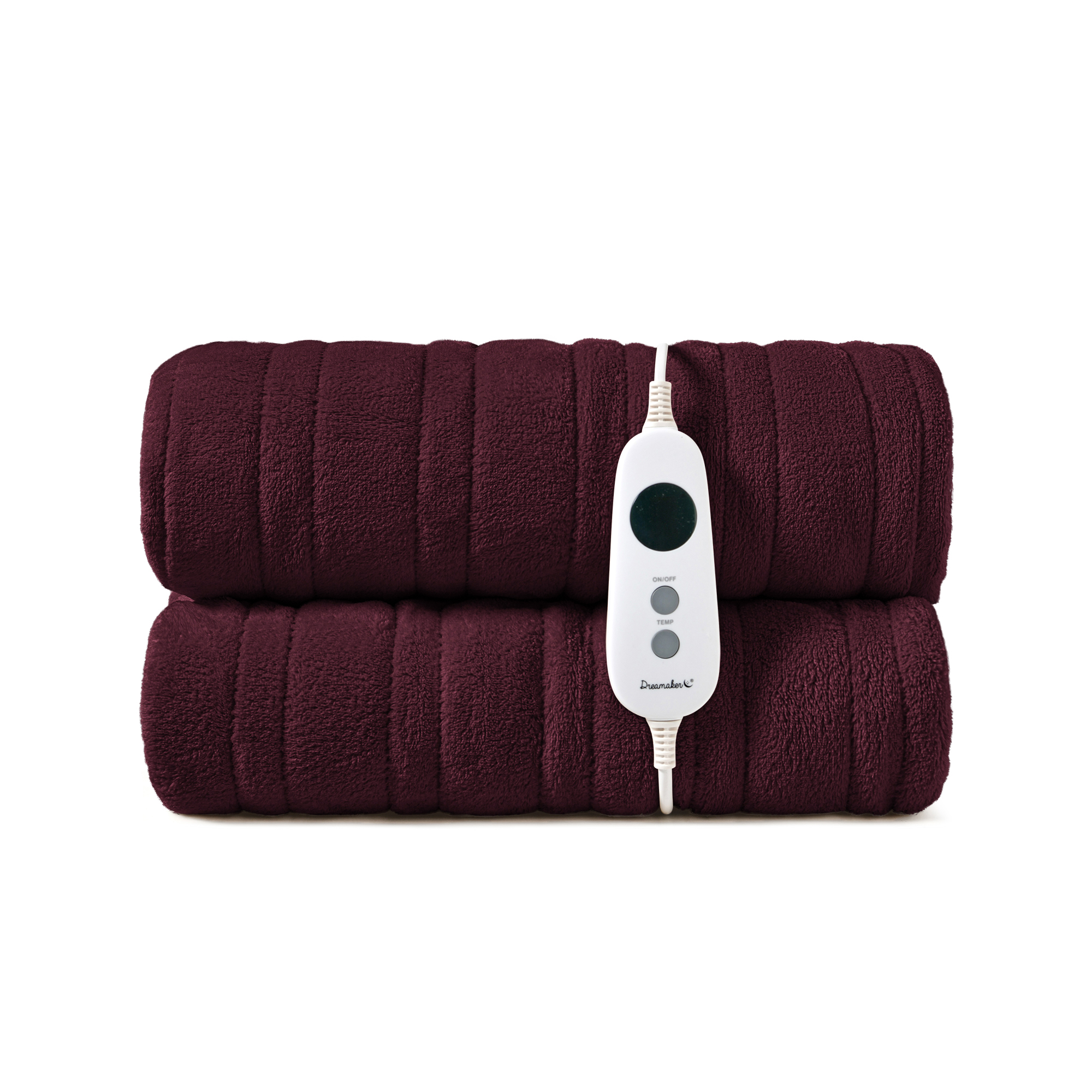 Dreamaker Coral Fleece Electric Heated Throw Blanket [180x200cm] (Cherry)