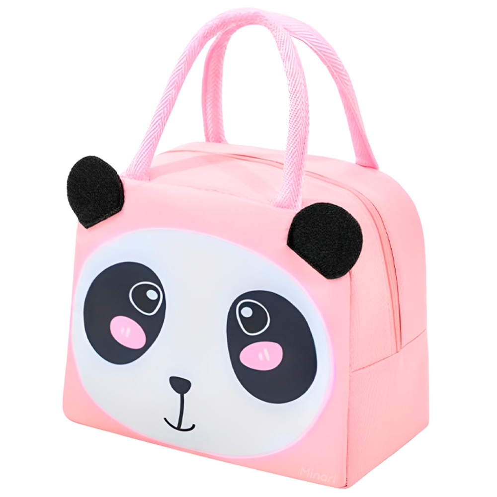 LONCHERA TÉRMICA FIAMBRERA PORTÁTIL PARA NIÑOS PANDA ROSA 52L