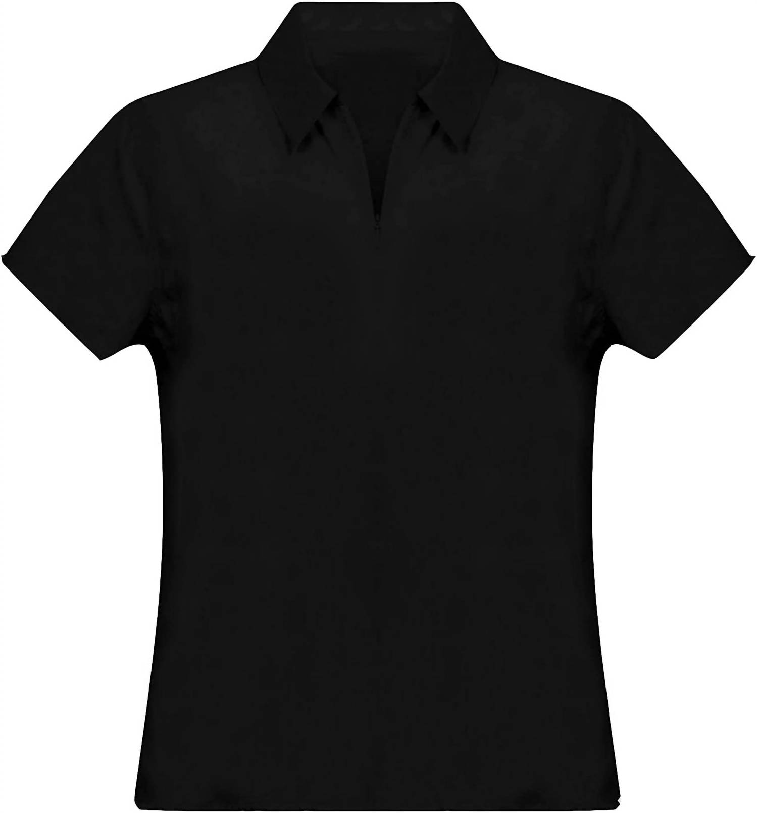 Spanx Women&apos;s Sunshine Short Sleeve Zipper Top T-Shirt In Black