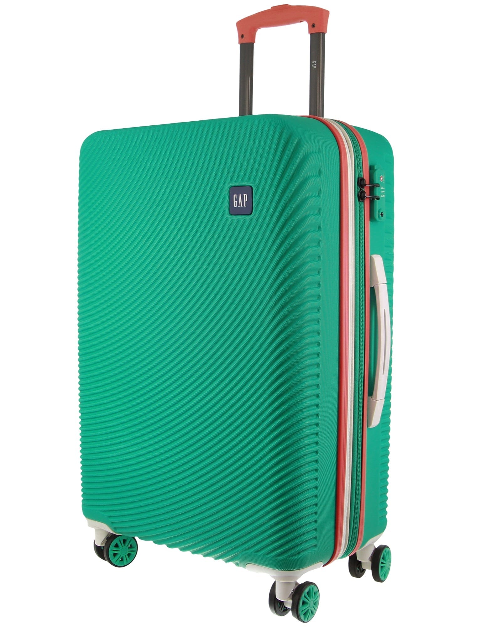 GAP Stripe Travel Hard-Shell Suitcase Medium Luggage 67x46cm Turquoise