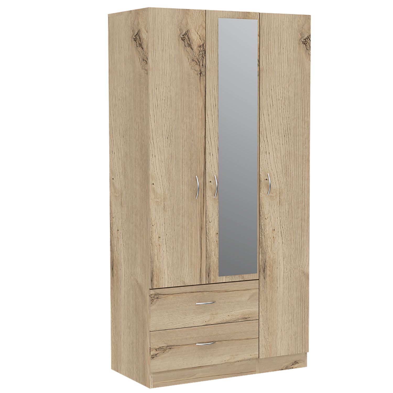 CLOSET Z-90 3 PUERTAS/2CAJONES - DUNA/BLANCO