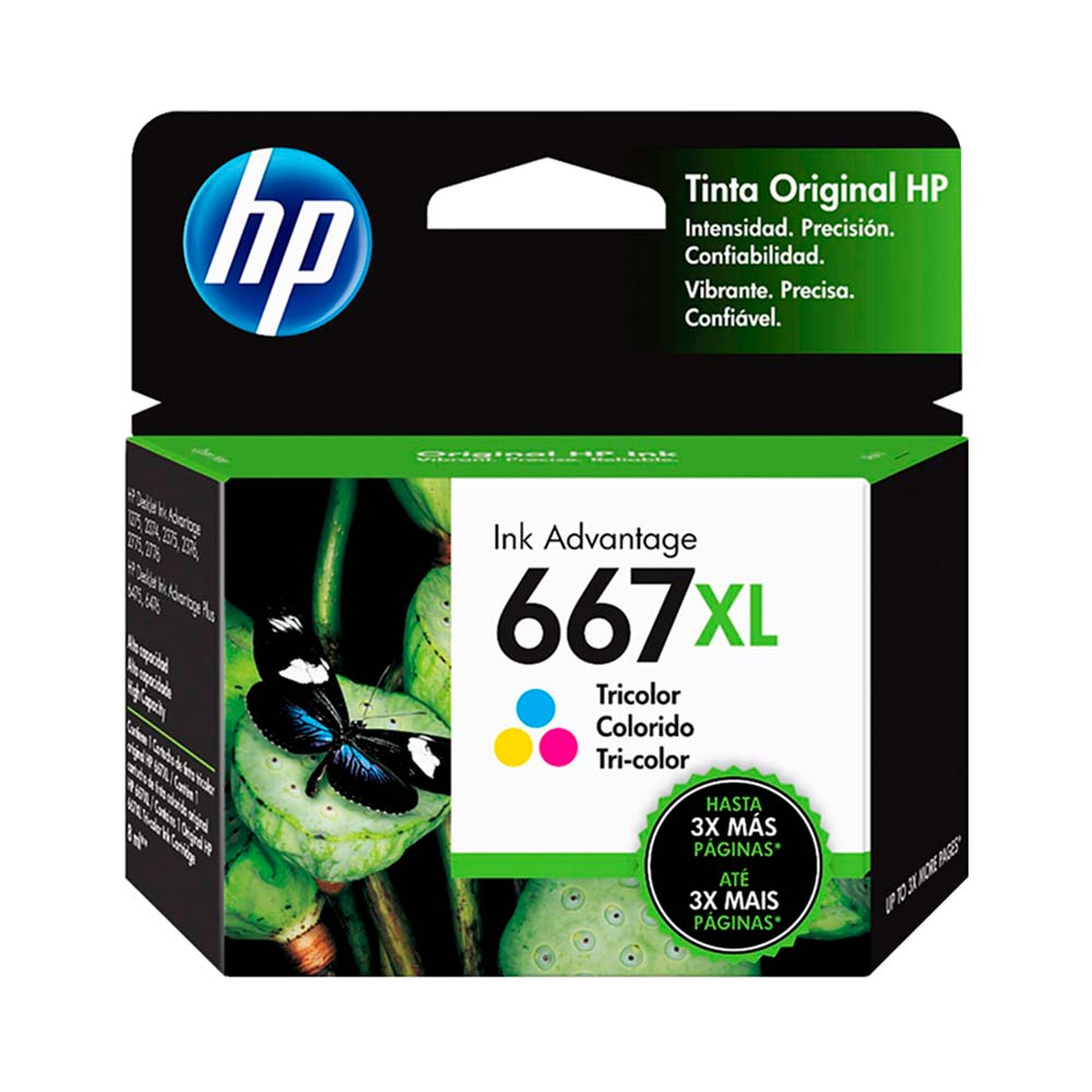 CARTUCHO DE TINTA HP 667XL TRICOLOR ORIGINAL