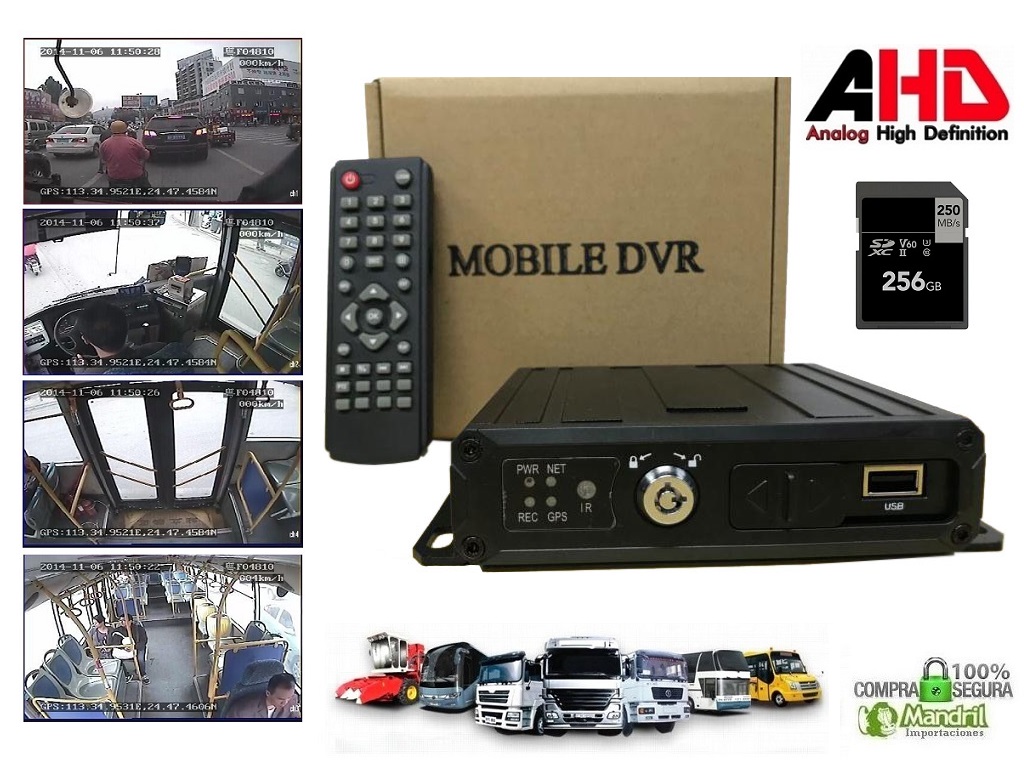 BW DVR VEHICULAR 256GB MDVR-1104C-T