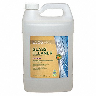Glass Cleaner 1 gal Jug Lavender Liquid Ready to Use 1 EA