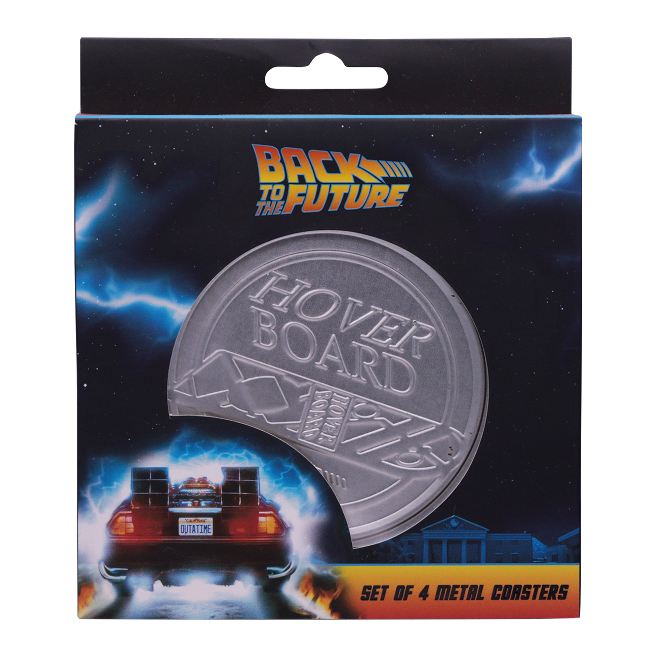 Fanattik Back to the Future Set of 4 Embossed Metal Coasters