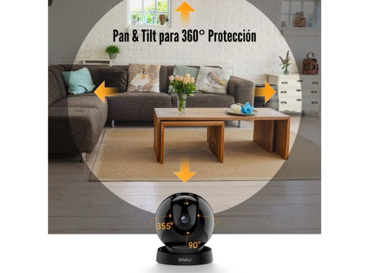 IMOU -  CÁMARA IP REX 3D 3MP GS2DN 2K H.265 - NEGRO