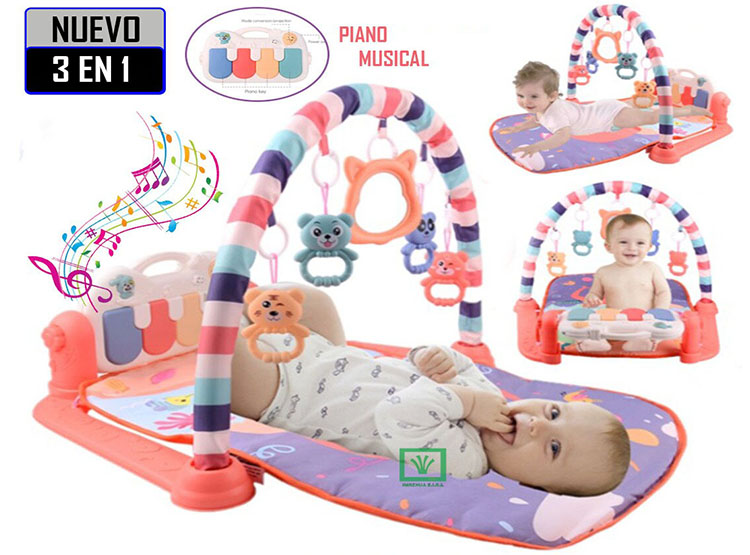 GIMNASIO MUSICAL 3 EN 1 CON PIANO Y TOYS