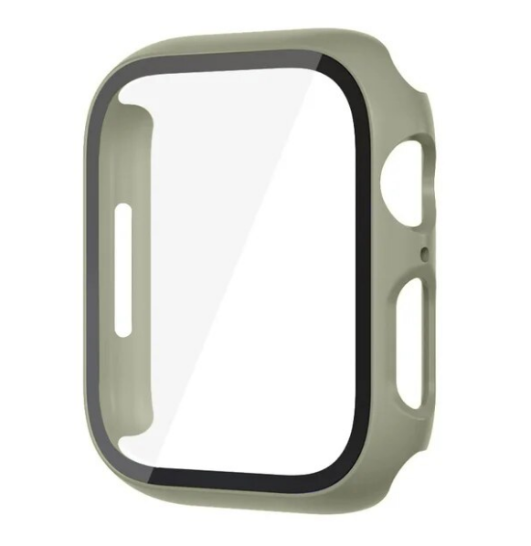 BUMPER CON VIDRIO INCORPORADO PARA APPLE WATCH 38MM KAKHI