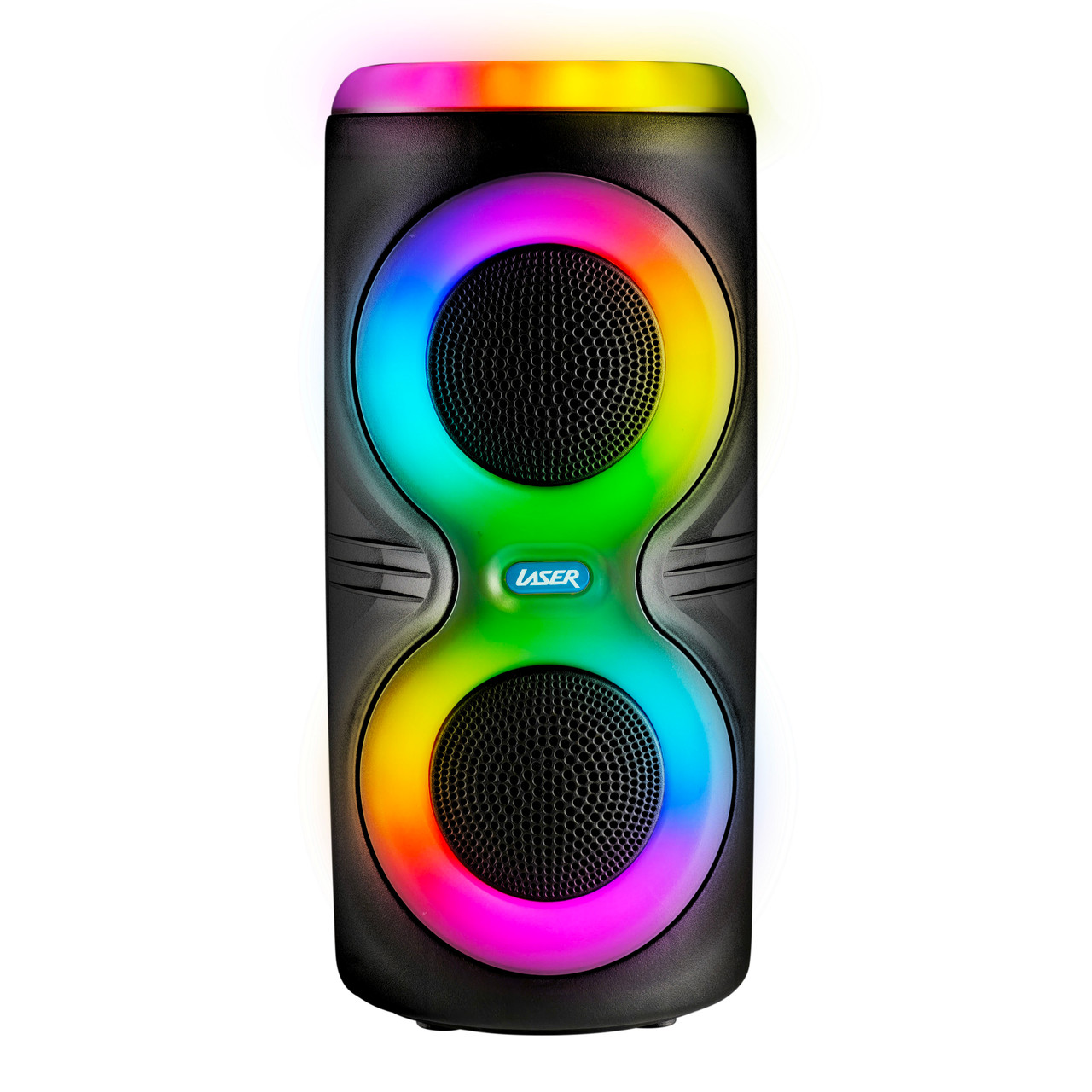 Laser Bluetooth RGB Party Speaker with Dual 5W Speakers (Black)