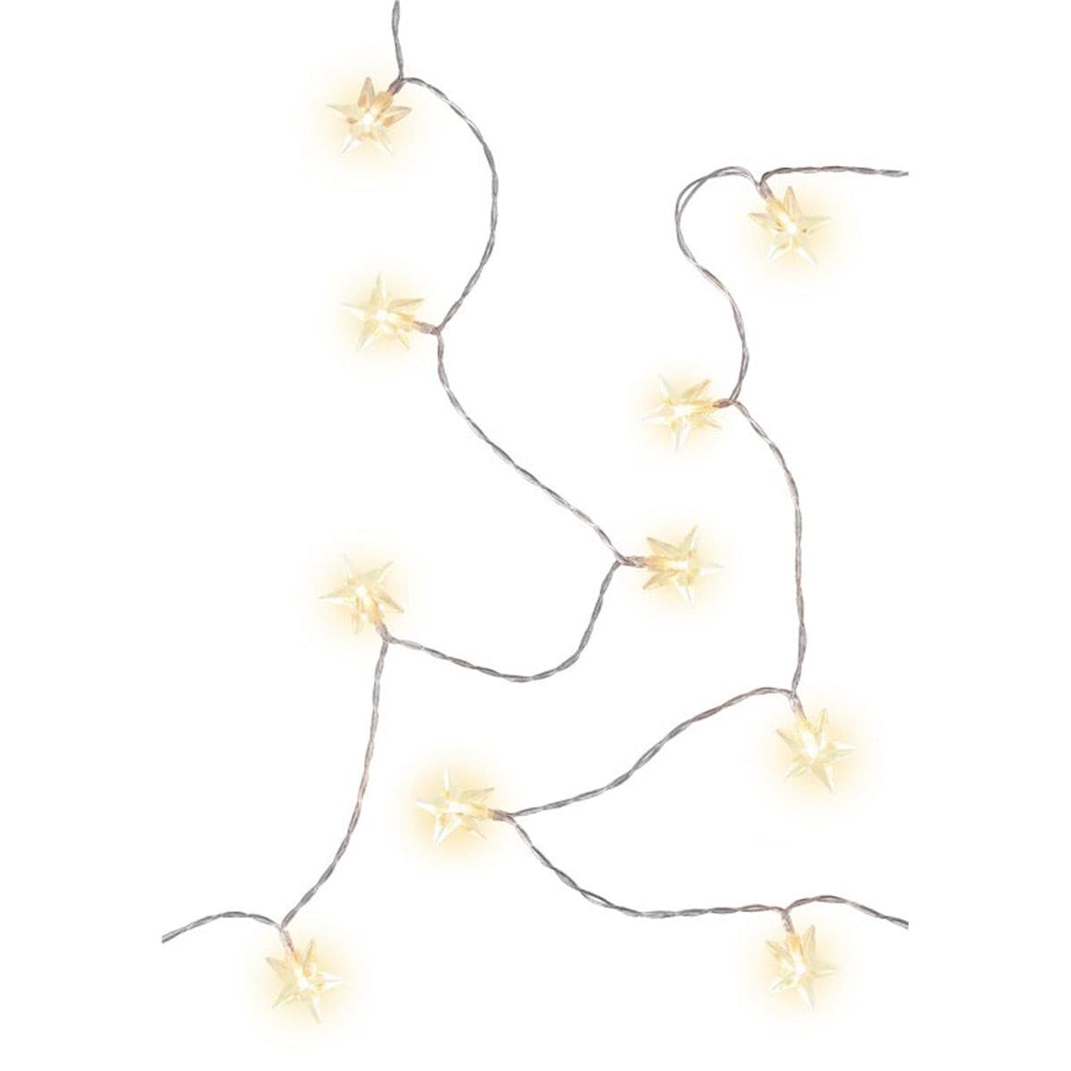 Goobay 80 LED Fairy Lights 12.15M - Stars (Yellow)