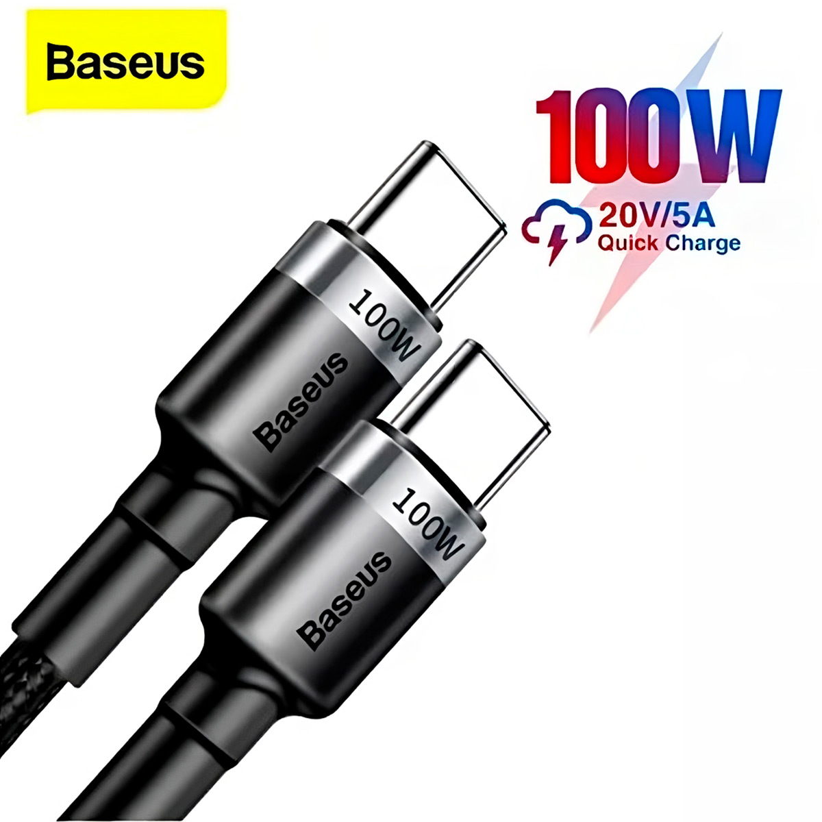 CABLE BASEUS 100W USB TIPO C A C 2 METROS