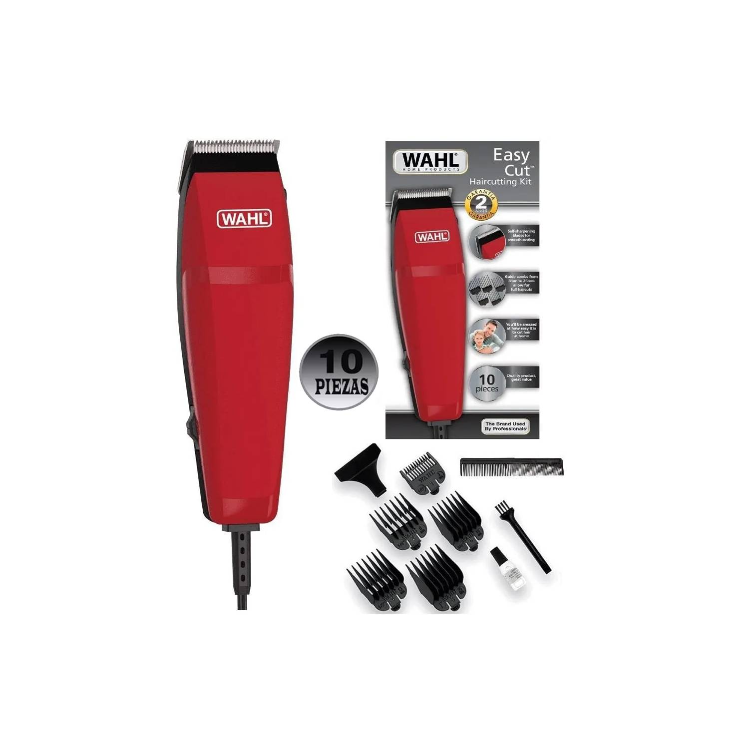 MÁQUINA DE CORTAR WAHL EASY CUT ACERO INOX 93142718 - ROJO