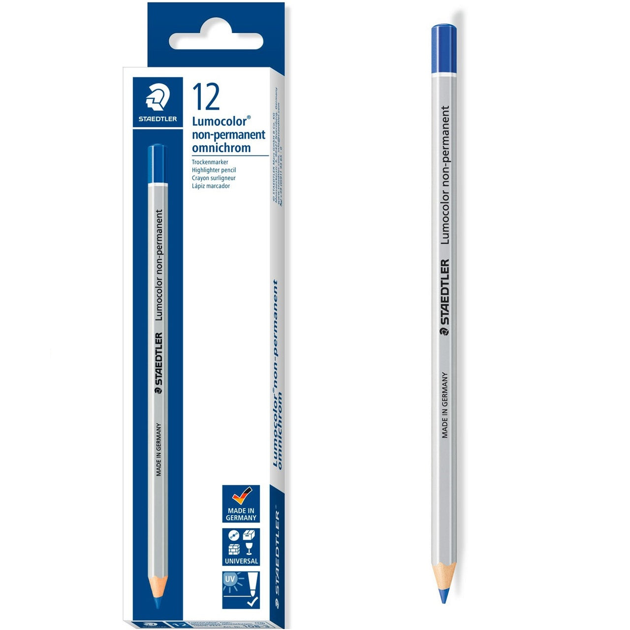 Staedtler Lumocolor non-permanent omnichrom 108 Dry marker (Blue) [Box 12]