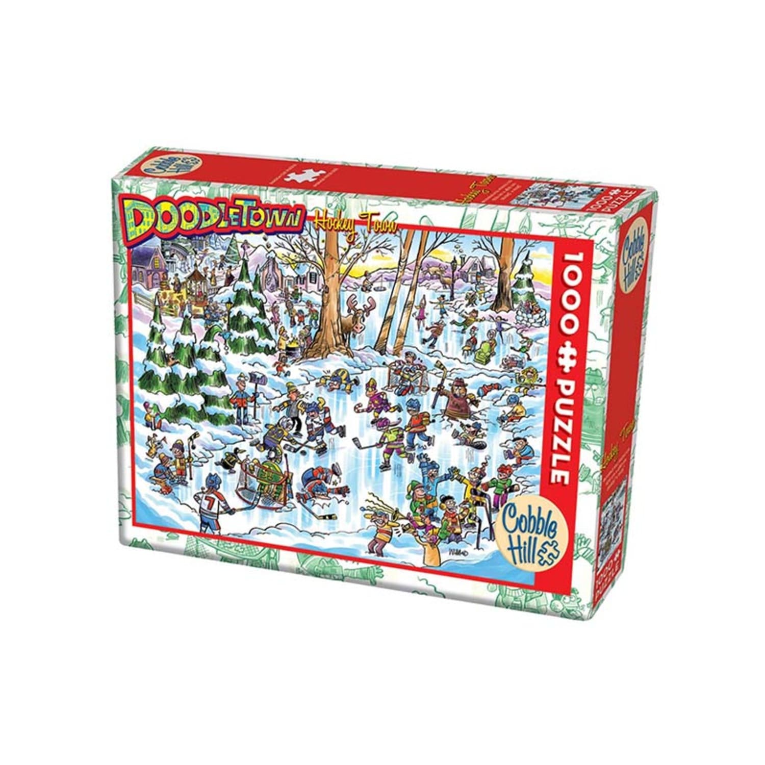 ROMPECABEZAS COBBLE HILL - DOODLE TOWN: HOCKEY TOWN 1000PCS