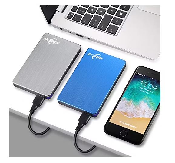 DISCO DURO EXTERNO PORTÁTIL NRICO DE 320 GB USB 3.0 HDD DE 25' COMPATIBLE CON PC MAC ESCRITORIO PS4 320 GB GRIS