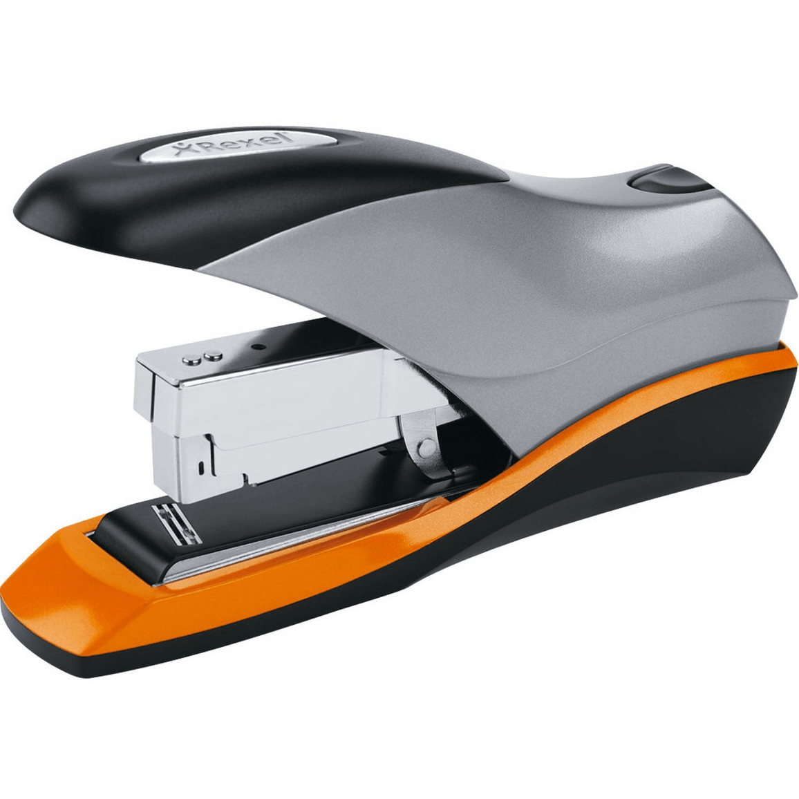 Rexel Optima Low Force Full Strip Stapler 70 Sheet Orange/Silver