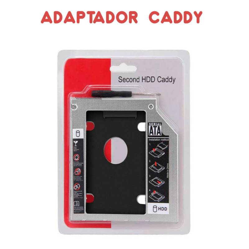 ADAPTADOR DISCO DURO ALMACENAMIENTO DE LAPTOP  CADDY SEGUNDO SDD HDD.