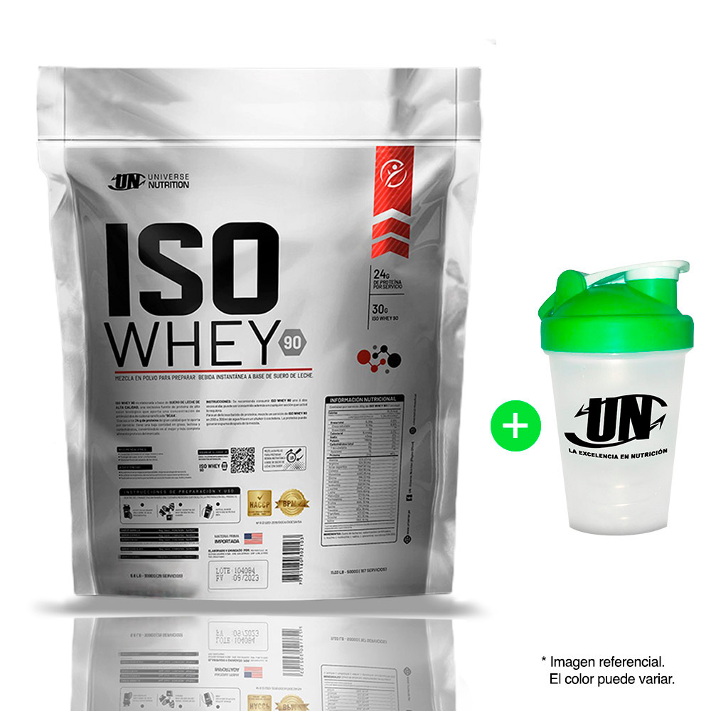 PROTEÍNA UNIVERSE NUTRITION ISO WHEY 90 5KG COOKIES Y CREAM + SHAKER