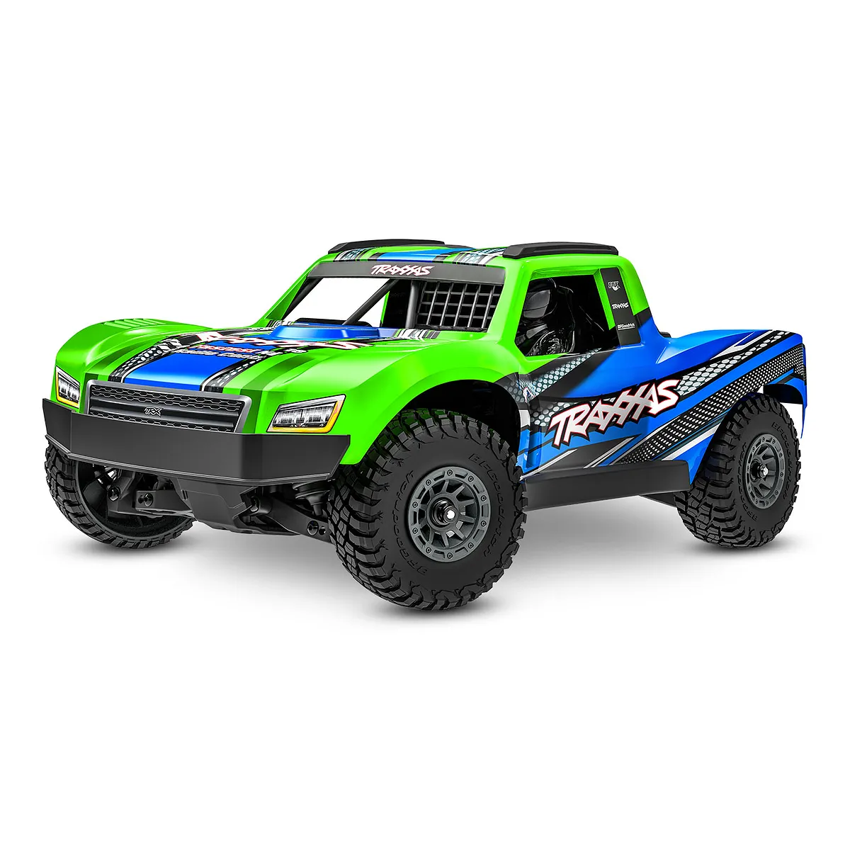 Traxxas Mini Slash 4X4 BL2S RC Short Course Truck Electric Brushless 4WD 1/16 Scale RTR - Green