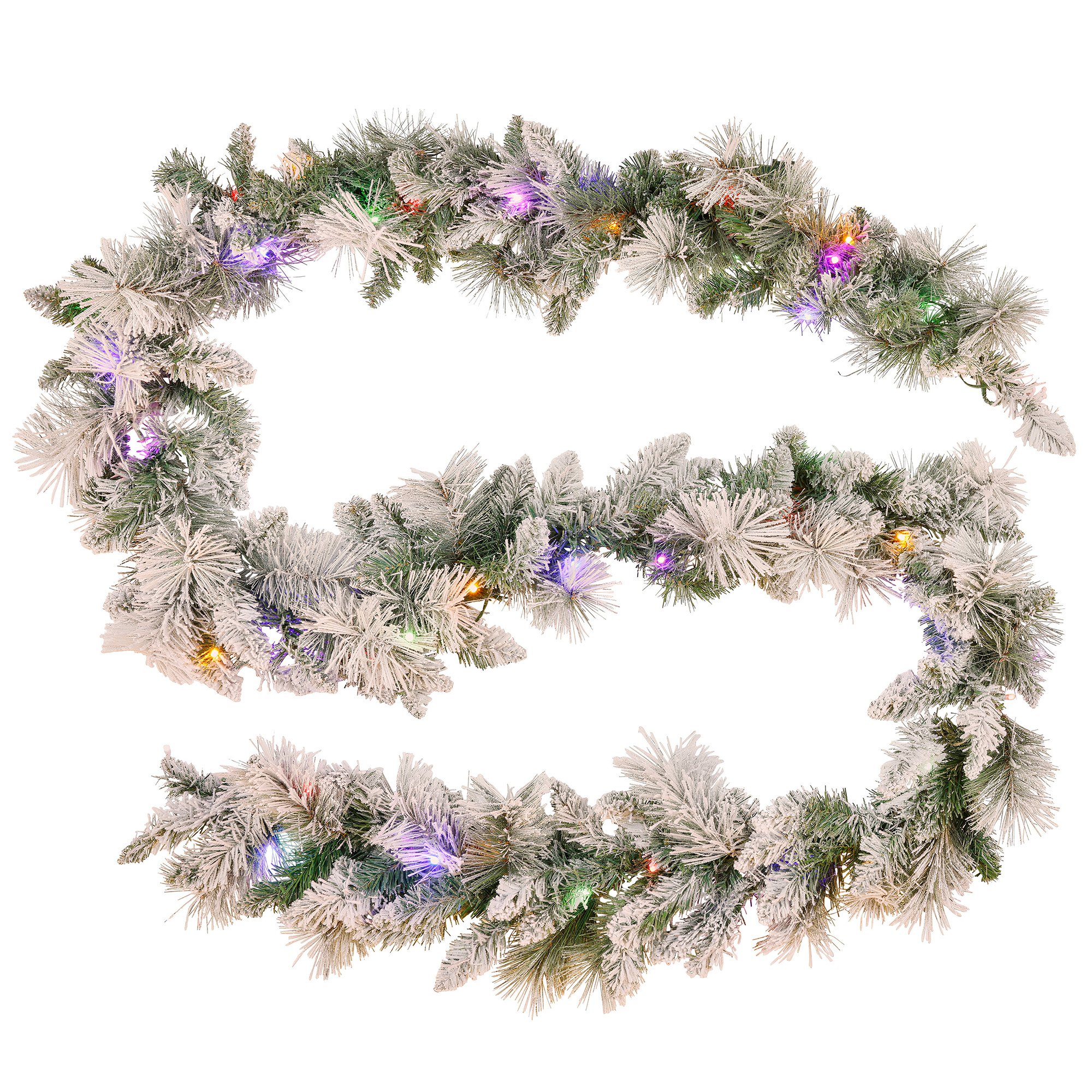 Christabelle 2.7m Snowy Christmas Garland with LED Lights