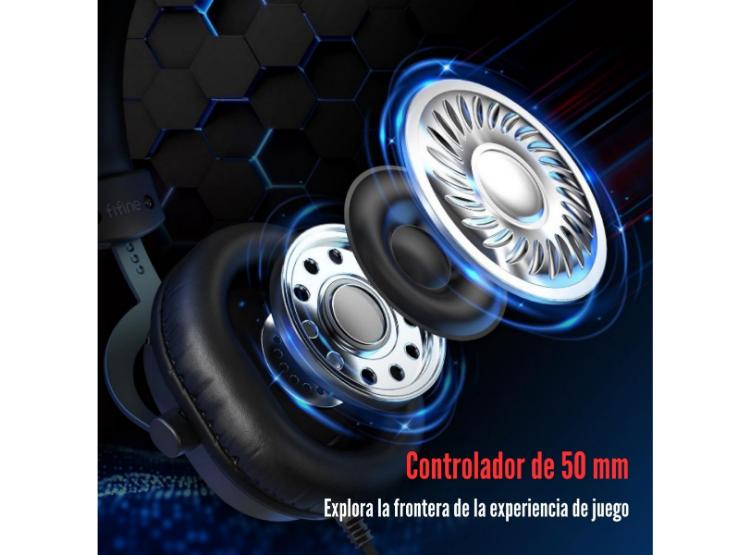 FIFINE - AUDÍFONO AMPLIGAME H9 SURROUND SOUND 7.1 - NEGRO