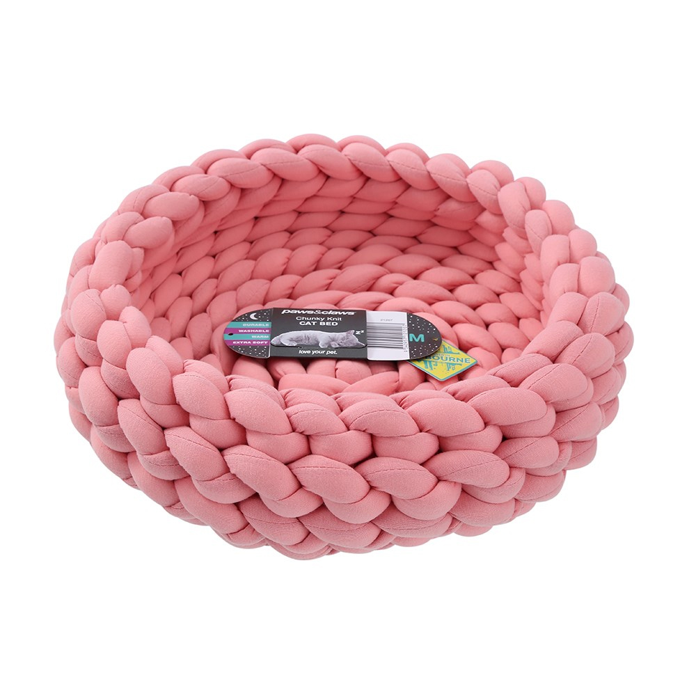 PAWS AND CLAWS Paws & Claws 35cm Knitted Cat/Kitten Bed Pet Sleeping
