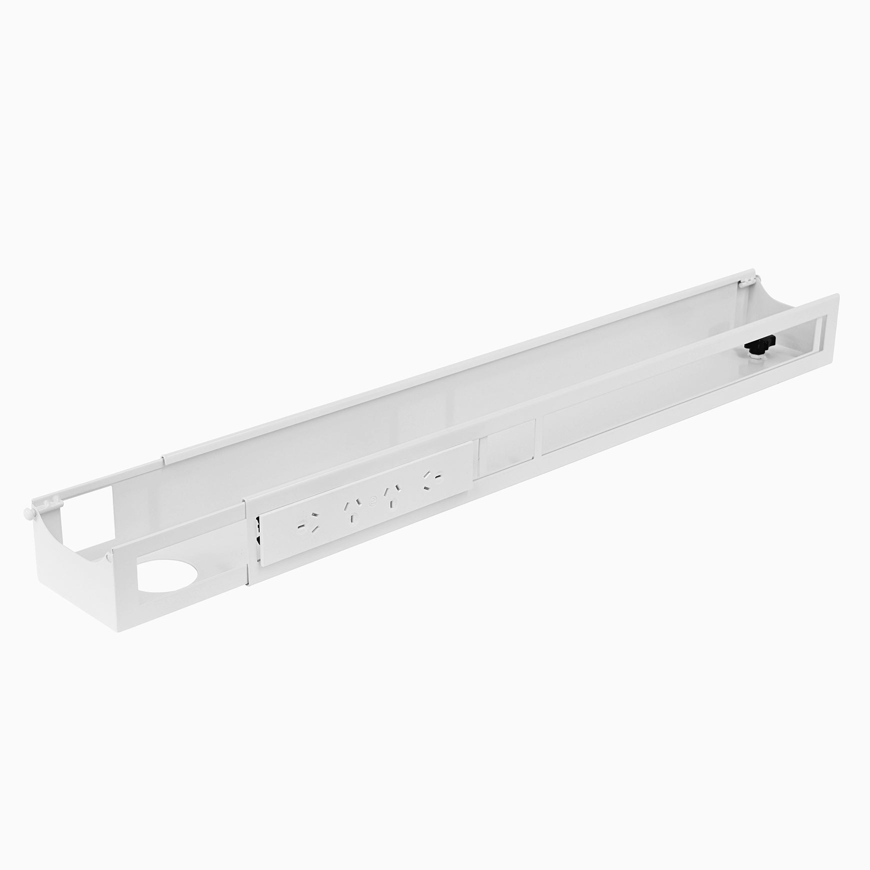 Desky Integrated Cable & Data Channel 4-Plug White