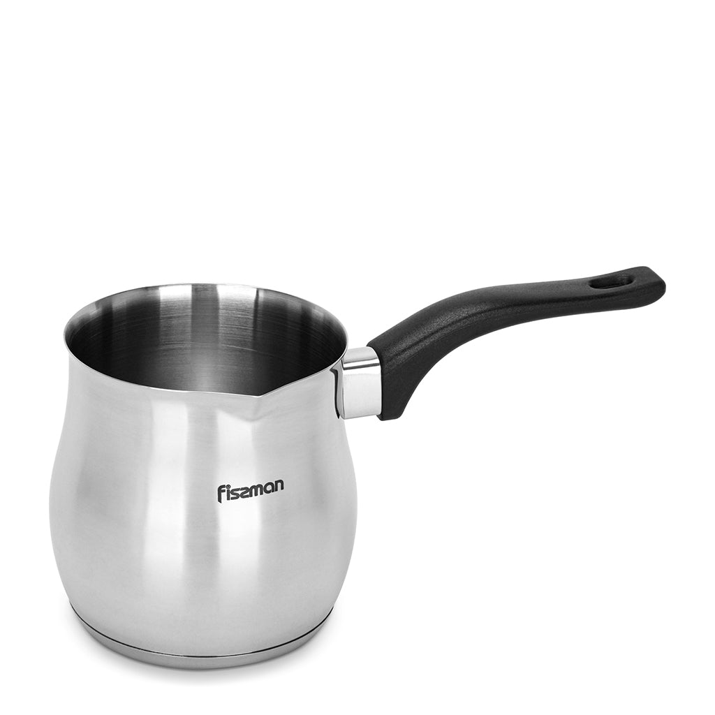 Fissman Hellenic Brew 810ml Stainless Steel Greek Coffee Pot with Black Handle