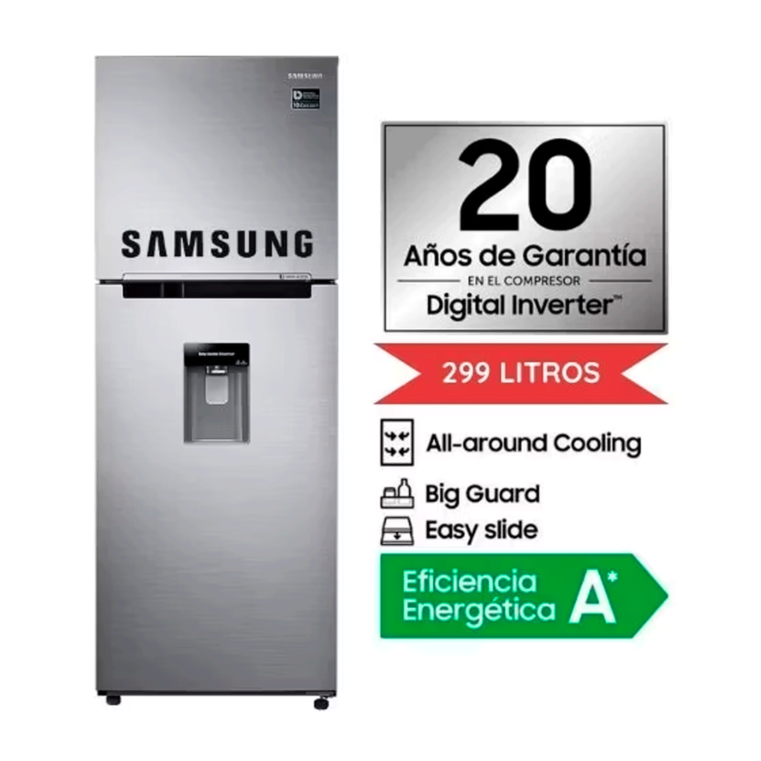 REFRIGERADORA SAMSUNG 299LT TOP MOUNT NO FROST RT29K571JS8