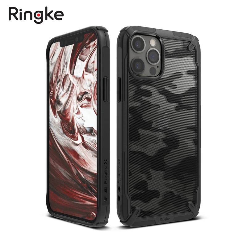 CASE RINGKE FUSION X PARA IPHONE 12 PRO MAX - NEGRO CAMUFLADO