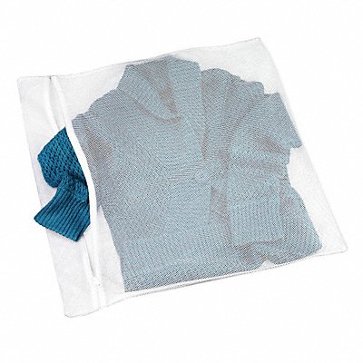 Nylon Zipper Sweater Wash Bag 23 L X 22 W White