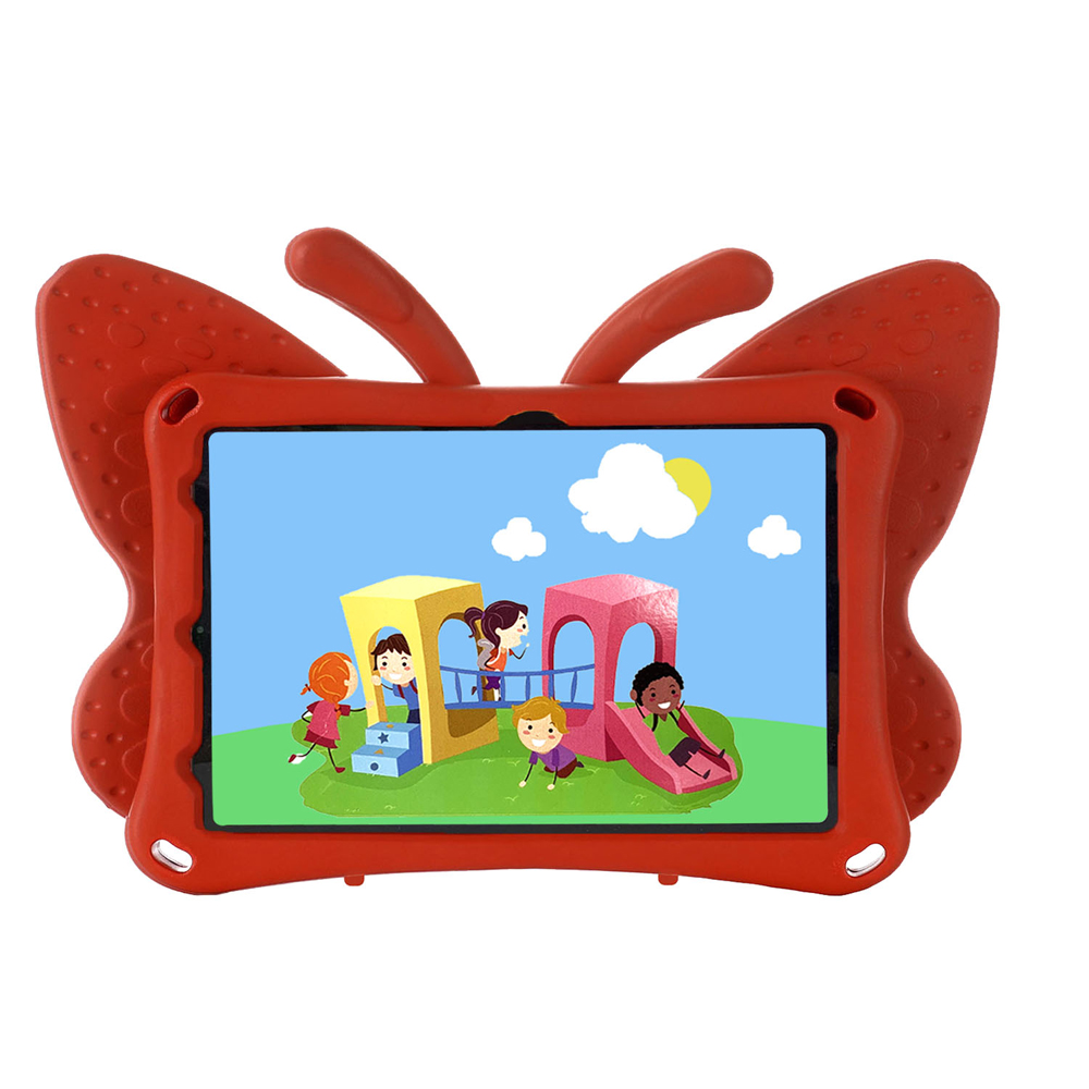 FUNDA PARA SAMSUNG TAB A7 10.4' DE GOMA MARIPOSA ROJA RESISTENTE