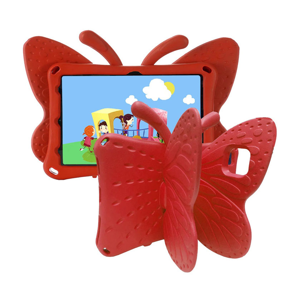 FUNDA PARA SAMSUNG TAB A7 10.4' DE GOMA MARIPOSA ROJA RESISTENTE