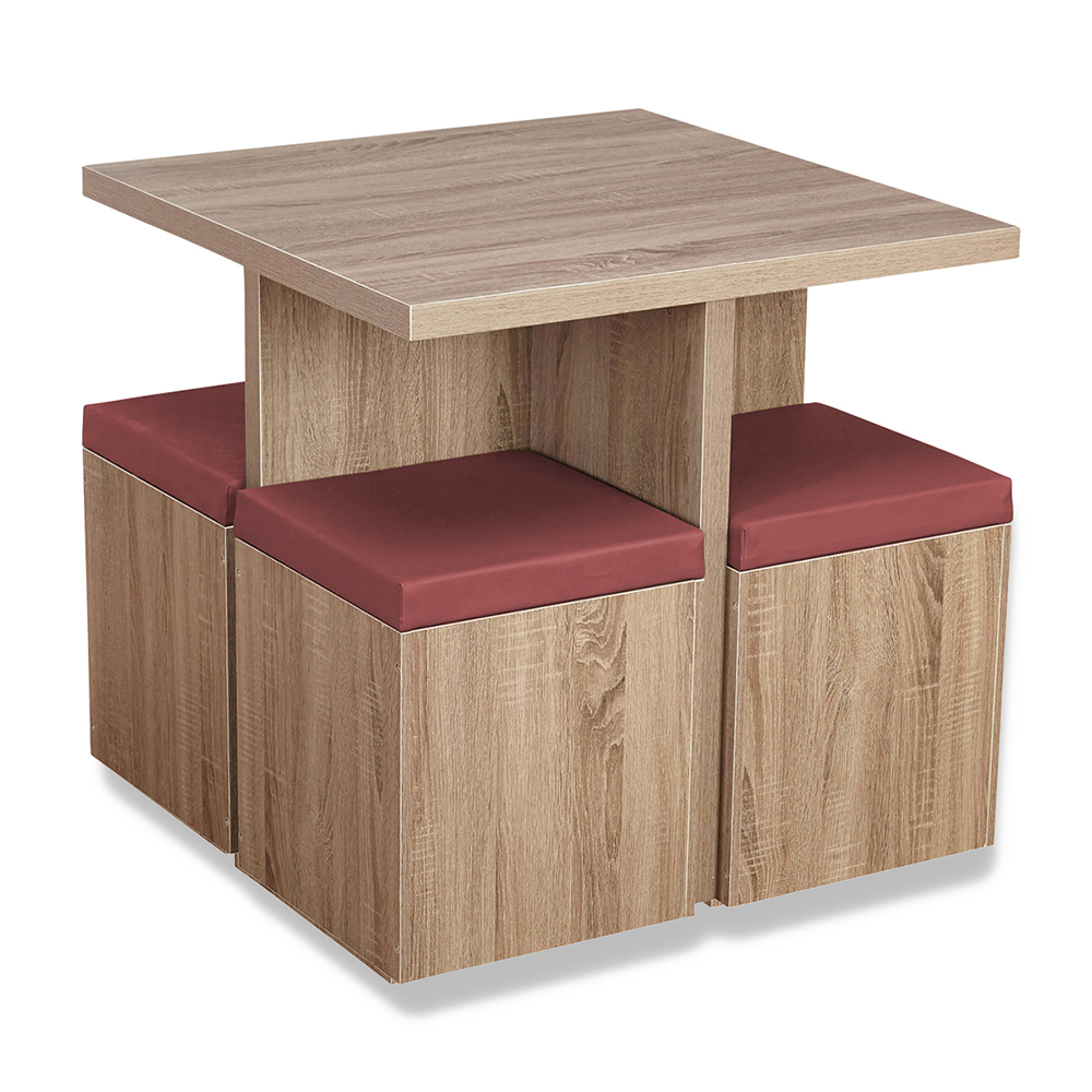 JUEGO DE COMEDOR HOME PREMIUM SUKOSHI 4 ASIENTOS BAÚL