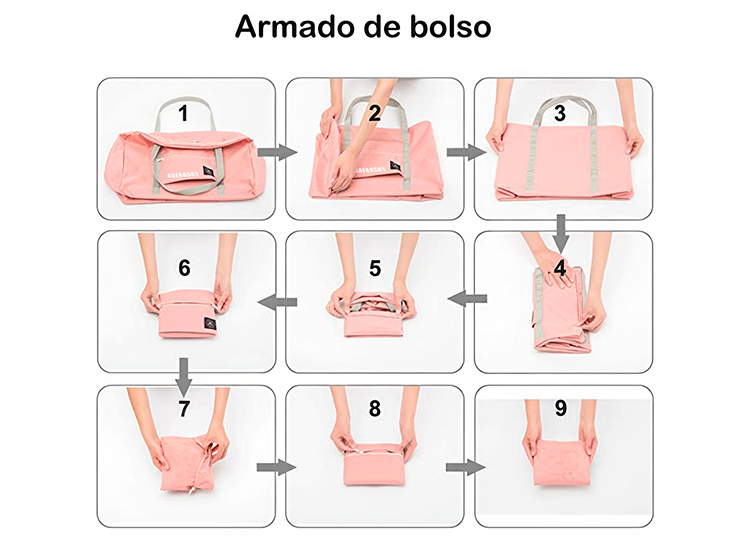 BOLSO VIAJERO PLEGABLE 30L PARA VIAJES Y DEPORTE - ROSADO | ROSADO