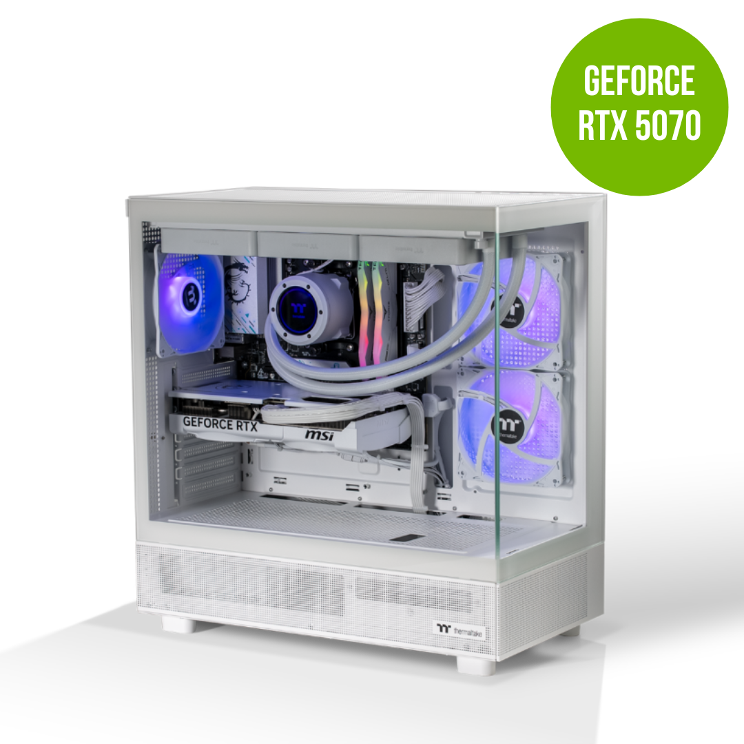 Thermaltake Horizon PRO V2 SNOW Gaming PC - Ryzen 5 7600, RTX 5070
