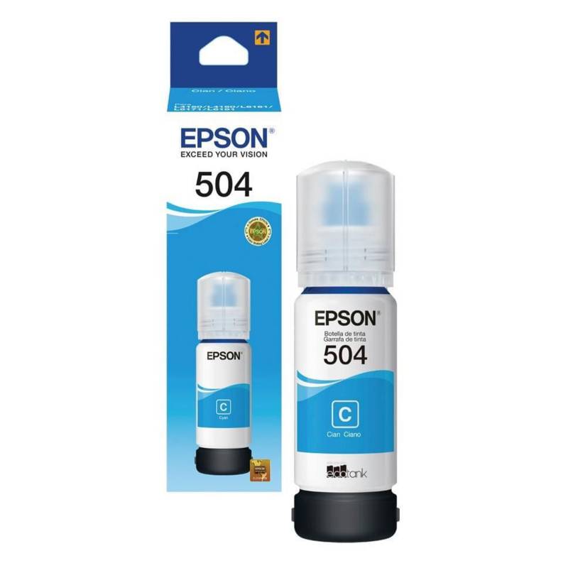 BOTELLA TINTA EPSON 504 CIAN (T504220) ORIGINAL