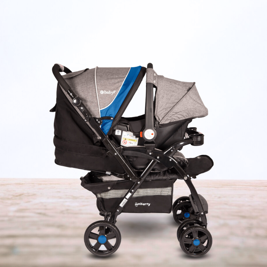 COCHE CUNA TRAVEL SISTEM PARA BEBÉ «BRAVIAR» BLUE