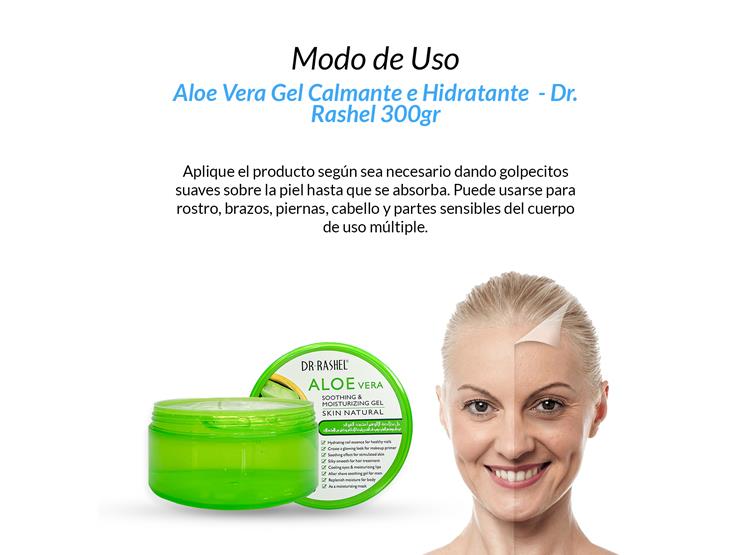 2 ALOE VERA GEL CALMANTE E HIDRATANTE 300GR – DR. RASHEL