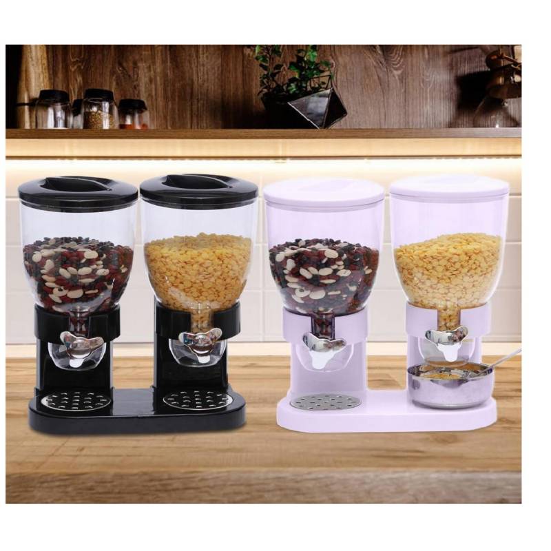 DISPENSADOR DE CEREAL Y ALIMENTOS SECOS DE DOBLE CONTROL DUAL