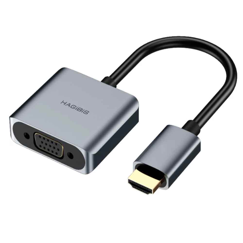 ADAPTADOR HDMI MACHO A VGA HEMBRA CONVERTIDOR FULL HD CON AUDIO 3.5MM