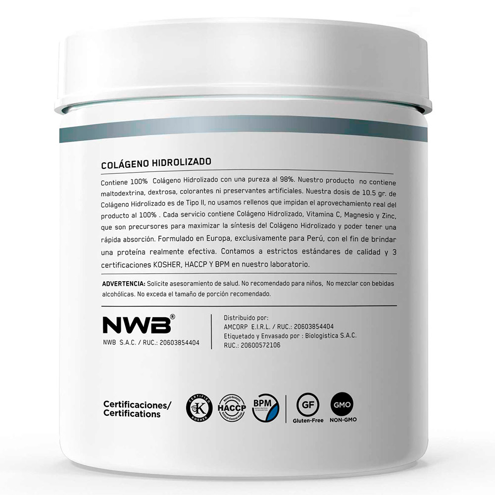 COLÁGENO HIDROLIZADO NWB 430GR MORA + SHAKER