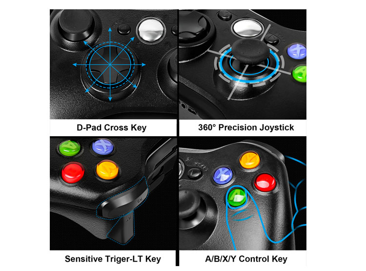 MANDO PARA XBOX Y PC INALAMBRICO CON USB