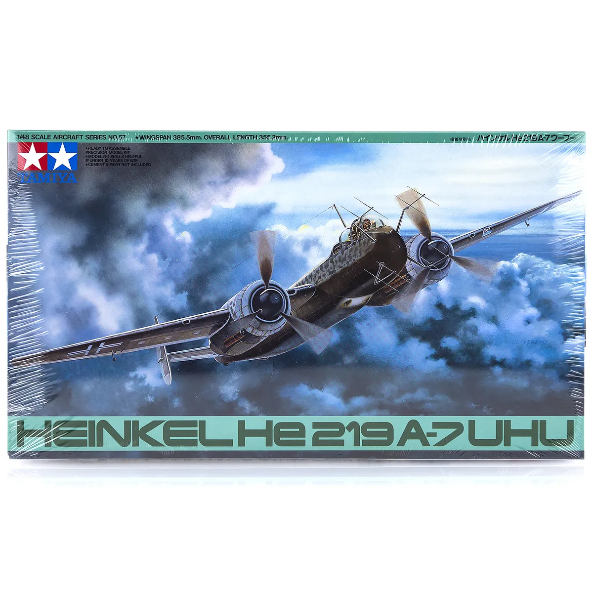 Tamiya 1/48 Heinkel HE219 UHU Fighter Scaled Plastic Model Kit