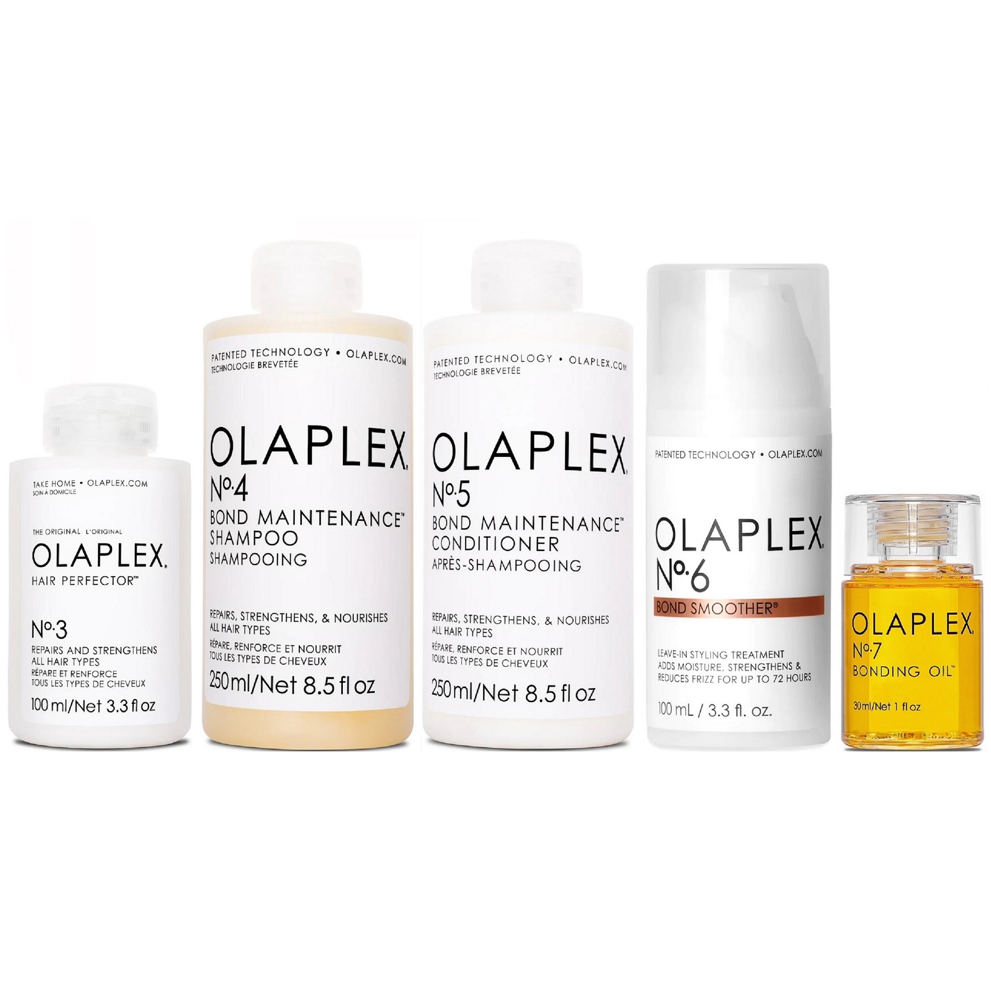 TRATAMIENTO REPARADOR INTENSIVO OLAPLEX N°3 + N°4 + N°5 + N°6 + N°7