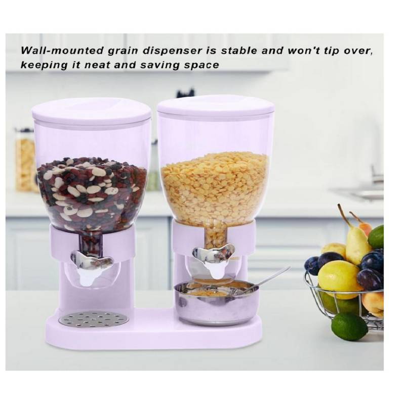 DISPENSADOR DE CEREAL Y ALIMENTOS SECOS DE DOBLE CONTROL DUAL