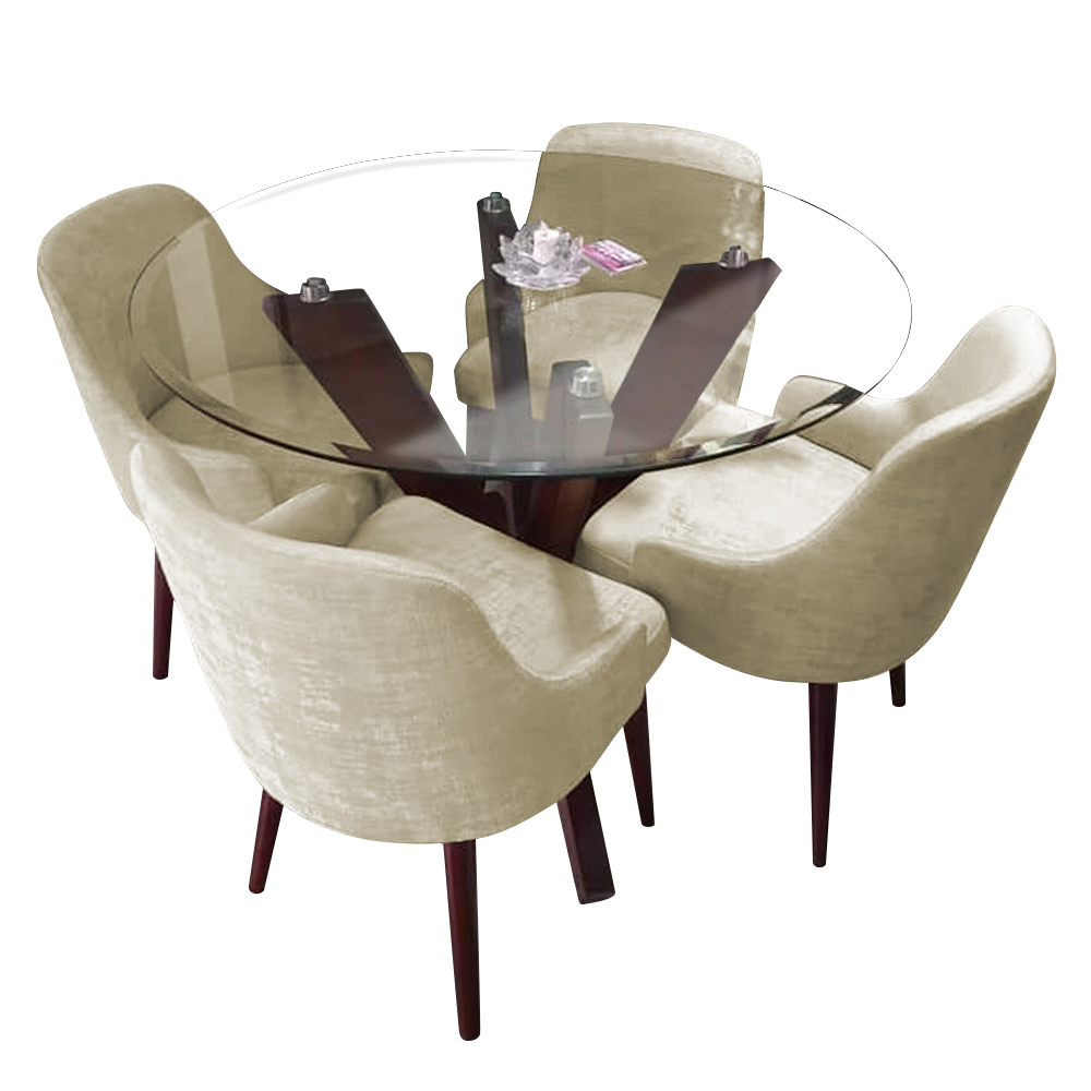 JUEGO DE COMEDOR HOME PREMIUM ANNA 4 SILLAS